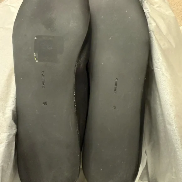 NIB The Row Black Leather Stella Ballet Flats size 10 - Picture 8 of 10